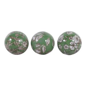 NOVAPORT SET OF 3 GREEN ORBS 5 (IN) 4