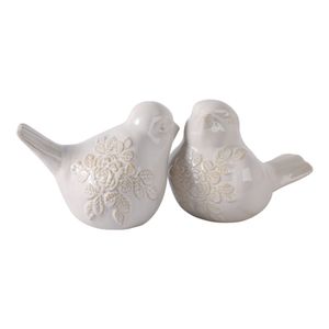 FERNRUN SET OF 2 IVORY GARDEN STATUARY 6 (IN) 7