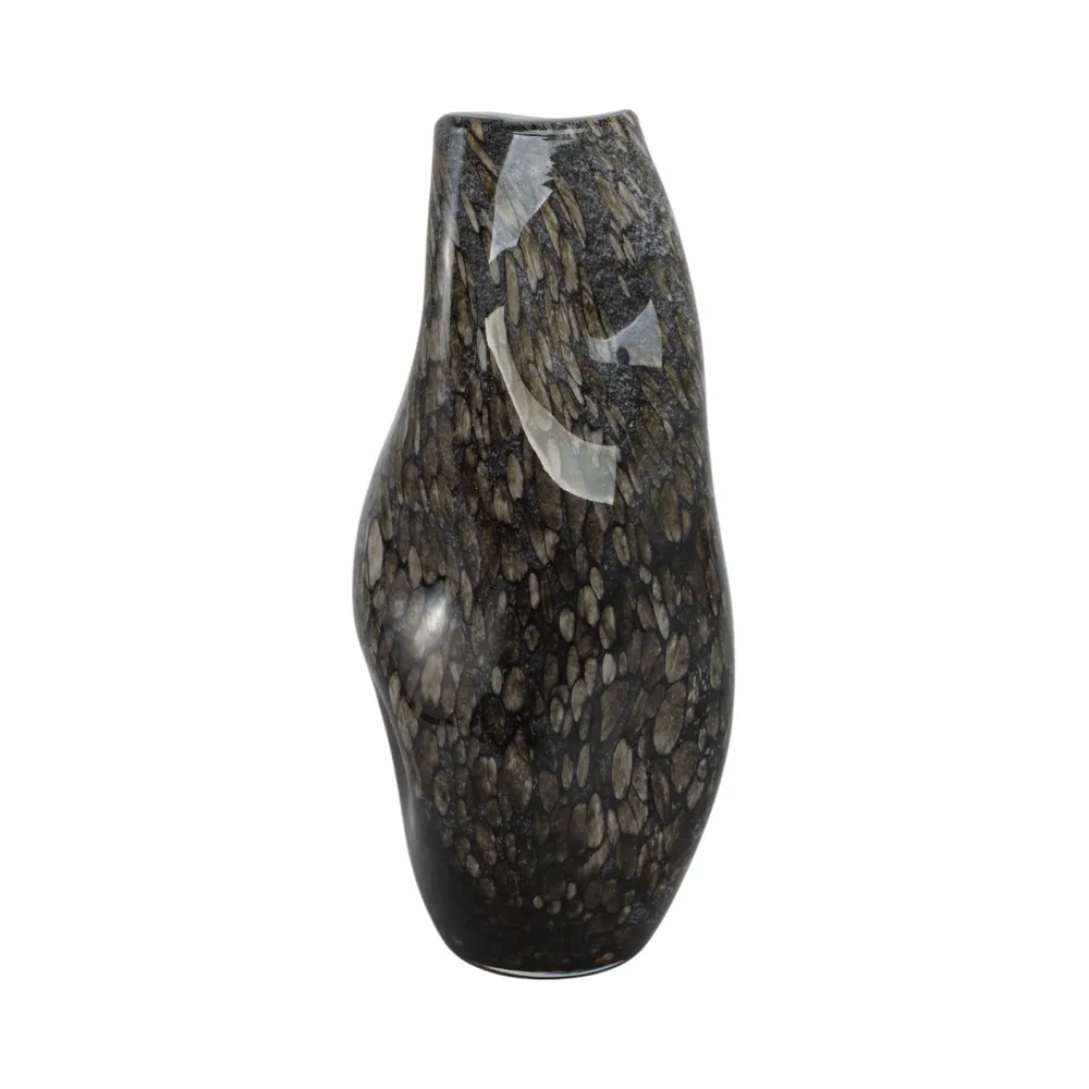 COLEGATE BROWN GLASS VASE 17 (IN)