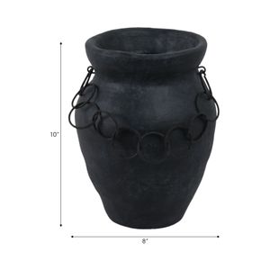 TILTONBEACH BLACK VASE 10 (IN) 9