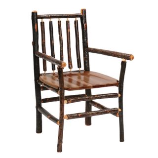 Hickory Spoke Back Arm Chair - Cognac Seat