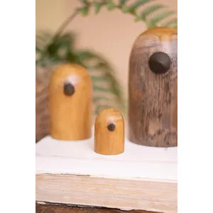 Set of 5 Teakwood Bird Sculptures 2