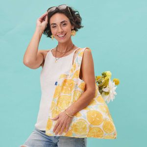 Lemon Slices  blu Reusable Shopping Bag 3
