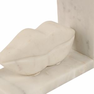SUTTONTON SET OF 2 WHITE BOOKENDS 5 (IN) 4