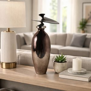 CEDARFORD BRONZE GLASS VASE 20 (IN) 12