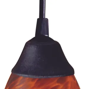 Classico 5'' Wide 1-Light Mini Pendant - Dark Rust with Espresso Glass 3
