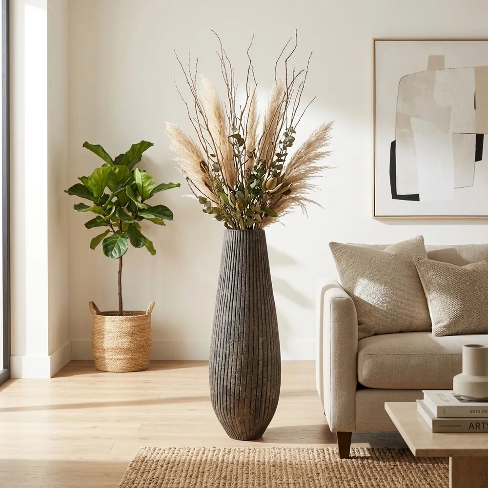 BRAMFORD BLACK VASE 39 (IN)