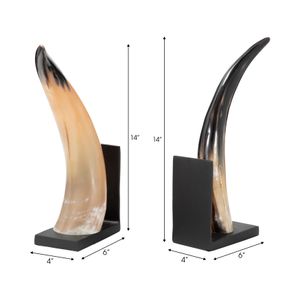 KNOXSHAW SET OF 2 BLACK BOOKENDS 14 (IN) 8