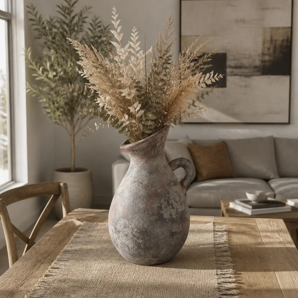 WESTONCLIFF GRAY VASE 18 (IN)