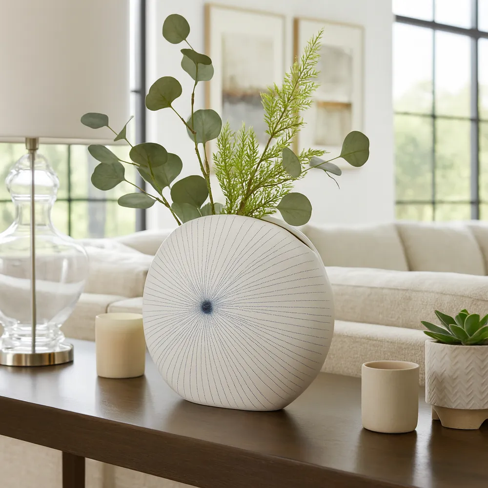 LOCHFORD WHITE VASE 12 (IN)