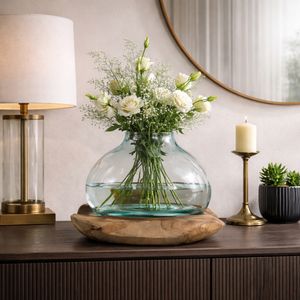 TIPTONWAY BROWN GLASS VASE 12 (IN) 12