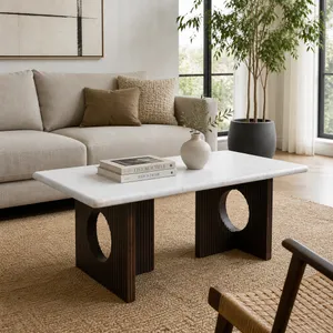 BISHOPWORTH WHITE COFFEE TABLE 19 (IN) 12