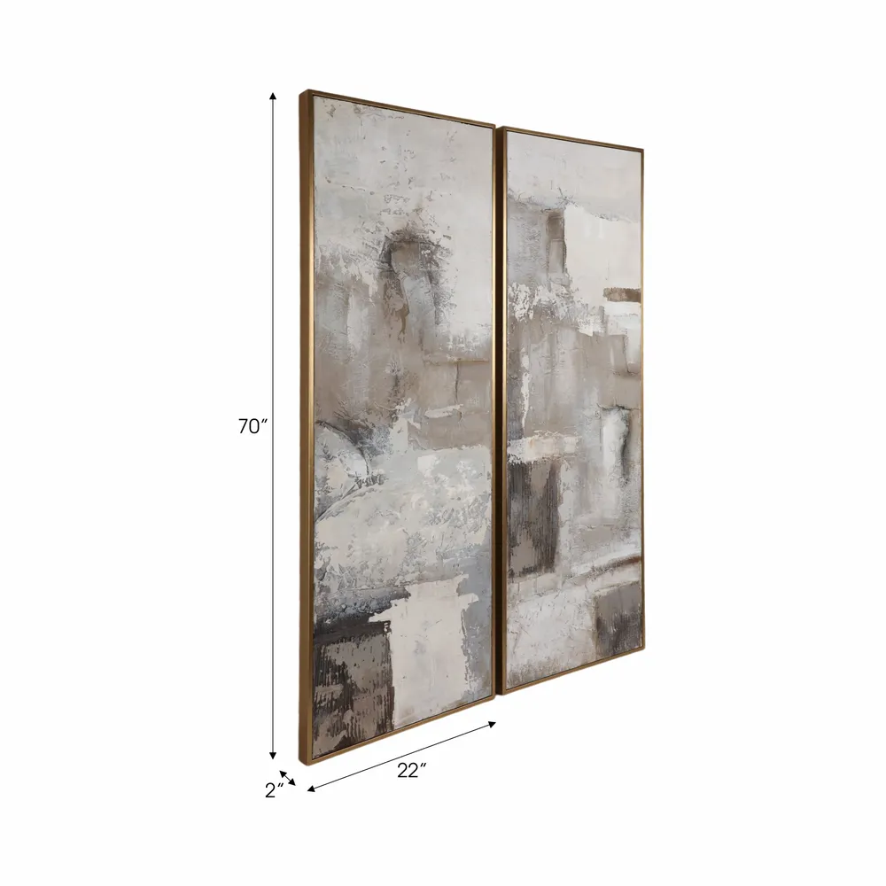 GLENTON SET OF 2 BROWN ART 70 (IN)