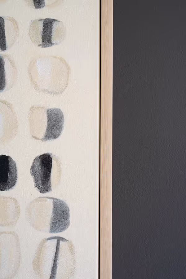 Framed Abstract Stones Painting