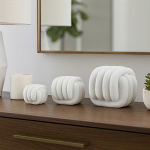 BARNETRIDGE SET OF 3 WHITE DECOR 5 (IN) 2