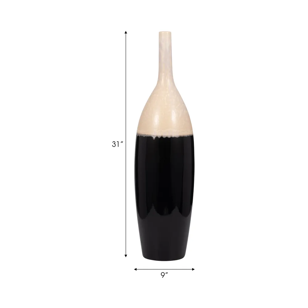 TROYSIDE WHITE VASE 31 (IN)