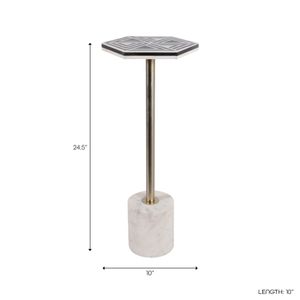 KELLERRUN WHITE TABLE 25 (IN) 9