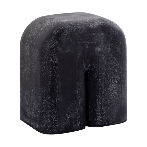 Morris Cerused Accent Table - Short Black
