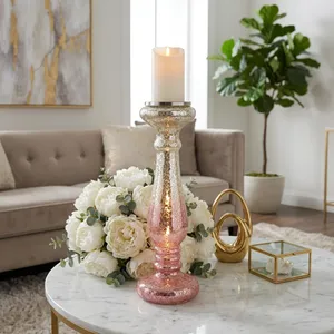 HILTONFIELD PINK CANDLE HOLDER 15 (IN) 2