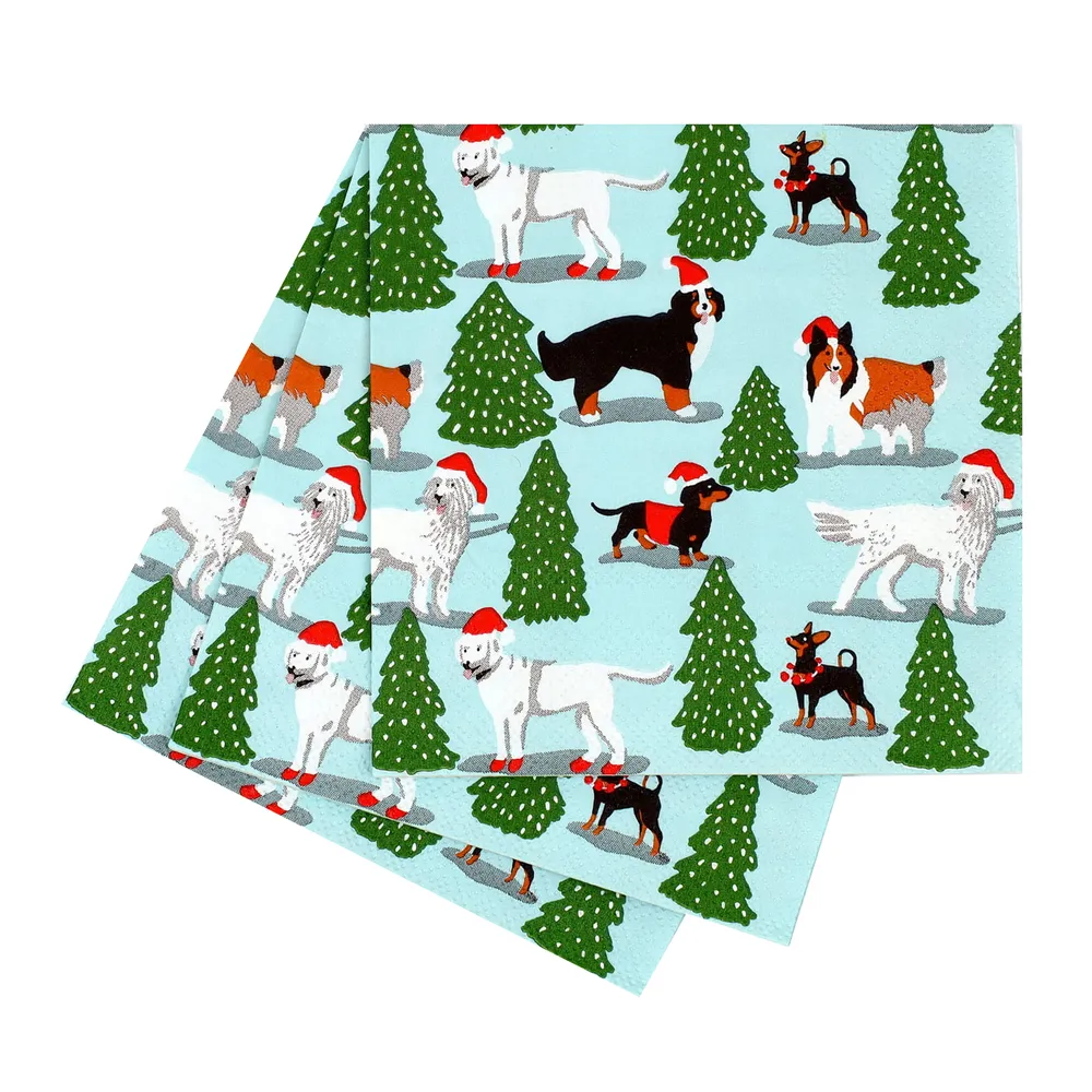 Merry Dog Paper Cocktail Napkins (Pack of 25)