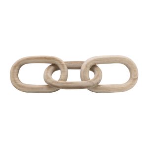 28" 3 WOODEN LINKS, NATURAL 8