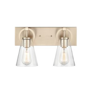 Harnell 15" Wide 2-Light Vanity Light - Champagne Gold 1