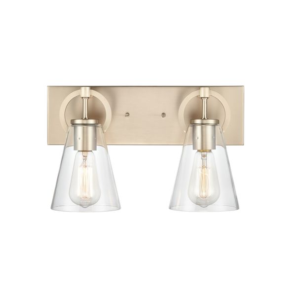Harnell 15" Wide 2-Light Vanity Light - Champagne Gold