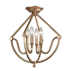 Stanton 16'' Wide 4-Light Semi Flush Mount - Matte Gold 1
