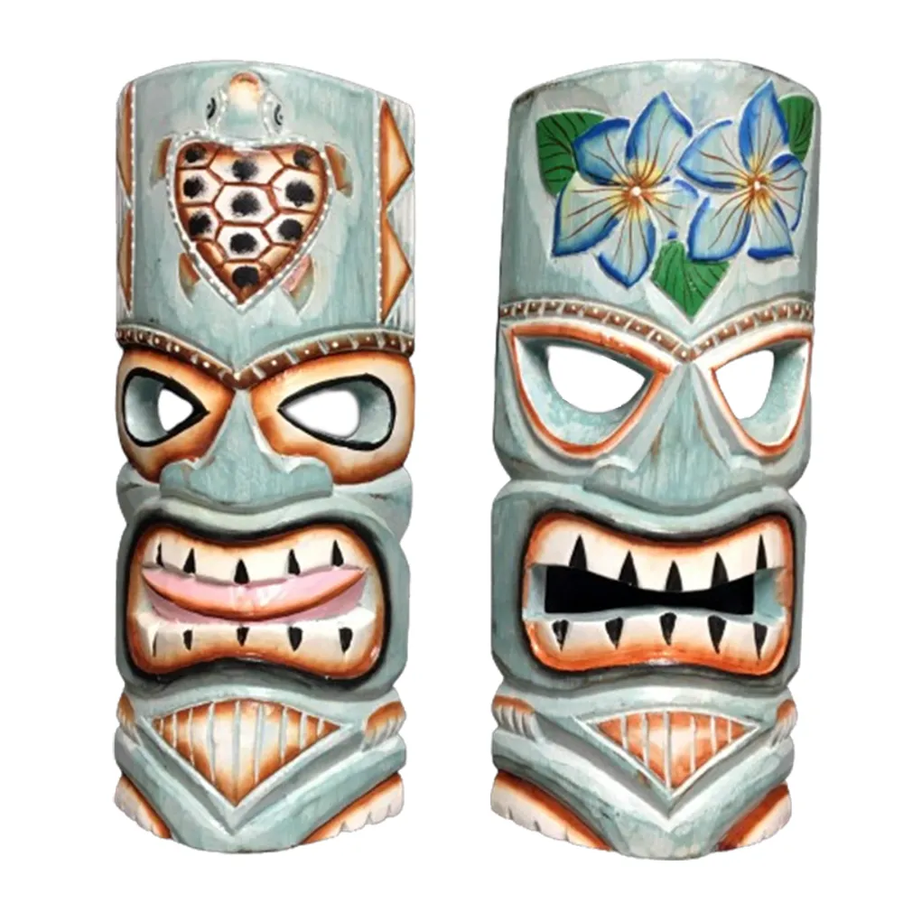 12" AQUA TIKI MASK 2-ASST