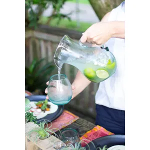 Small Glass Tilted Pitcher 4