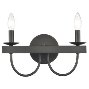 Williamson 14'' Wide 2-Light Vanity Light - Black 1