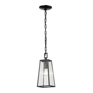 Meditterano 5'' Wide 1-Light Outdoor Pendant - Matte Black 1