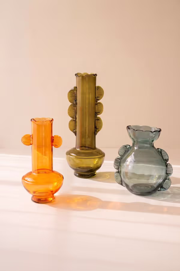 Set of 3 Funky Glass Vases
