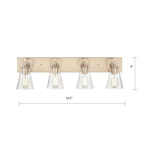 Harnell 31.5" Wide 4-Light Vanity Light - Champagne Gold 2