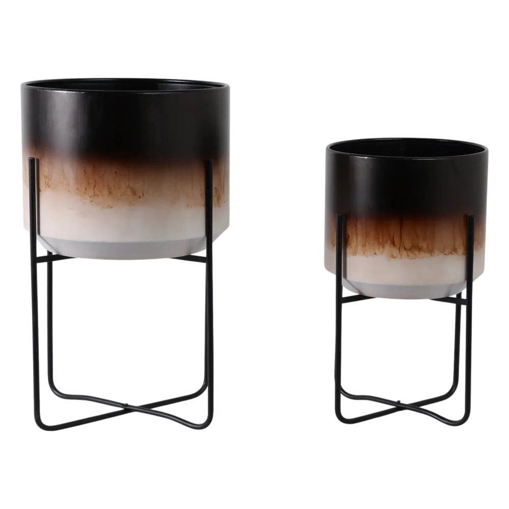 NICOLEHAM SET OF 2 BROWN PLANTER 23 (IN)