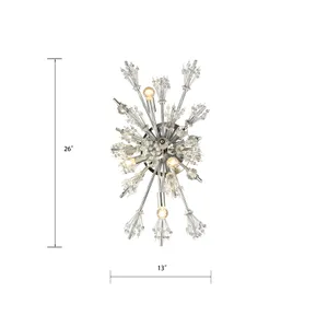 Starburst 26'' High 4-Light Sconce - Polished Chrome 2