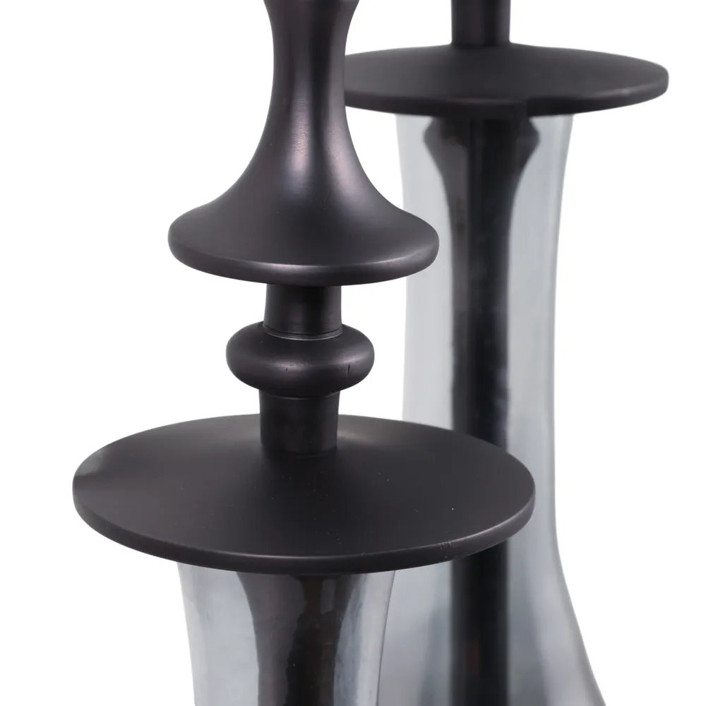 RUBYLAND SET OF 2 GRAY JARS 18 (IN)
