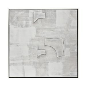 Whiten I Abstract Framed Wall Art 1