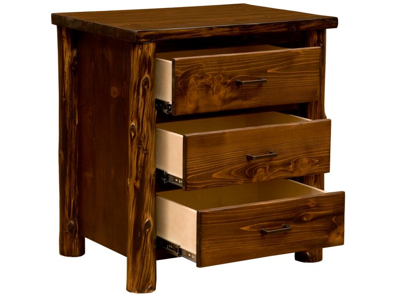 Headwaters XL Three Drawer Nightstand - Coffee 3
