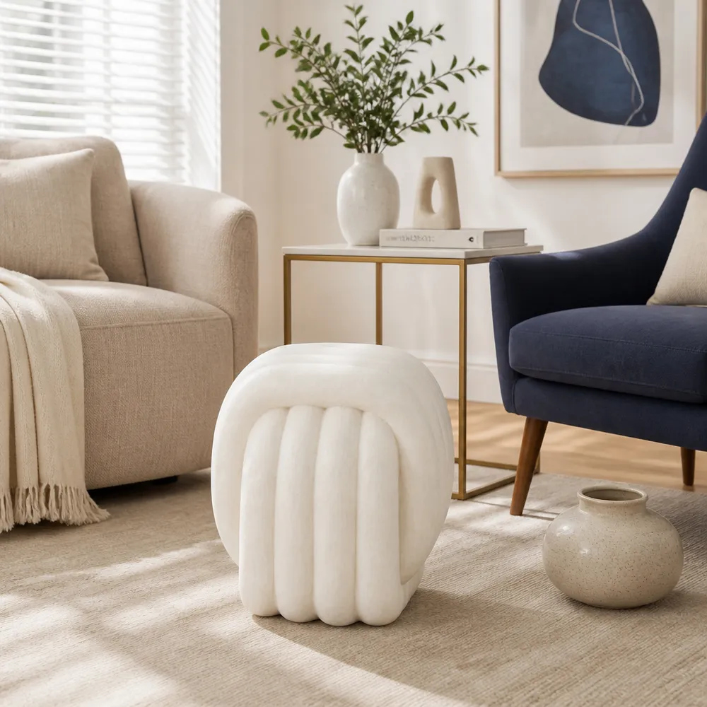 BRAEGATE WHITE STOOL 18 (IN)