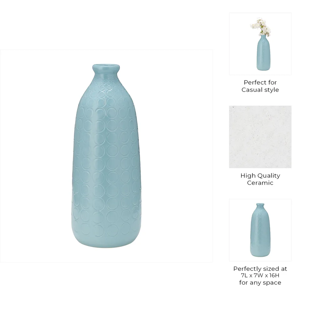 HOUSTONWOOD BLUE VASE 16 (IN)