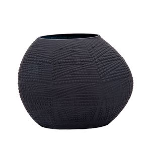 HELTONWELL BLACK GLASS VASE 8 (IN) 1
