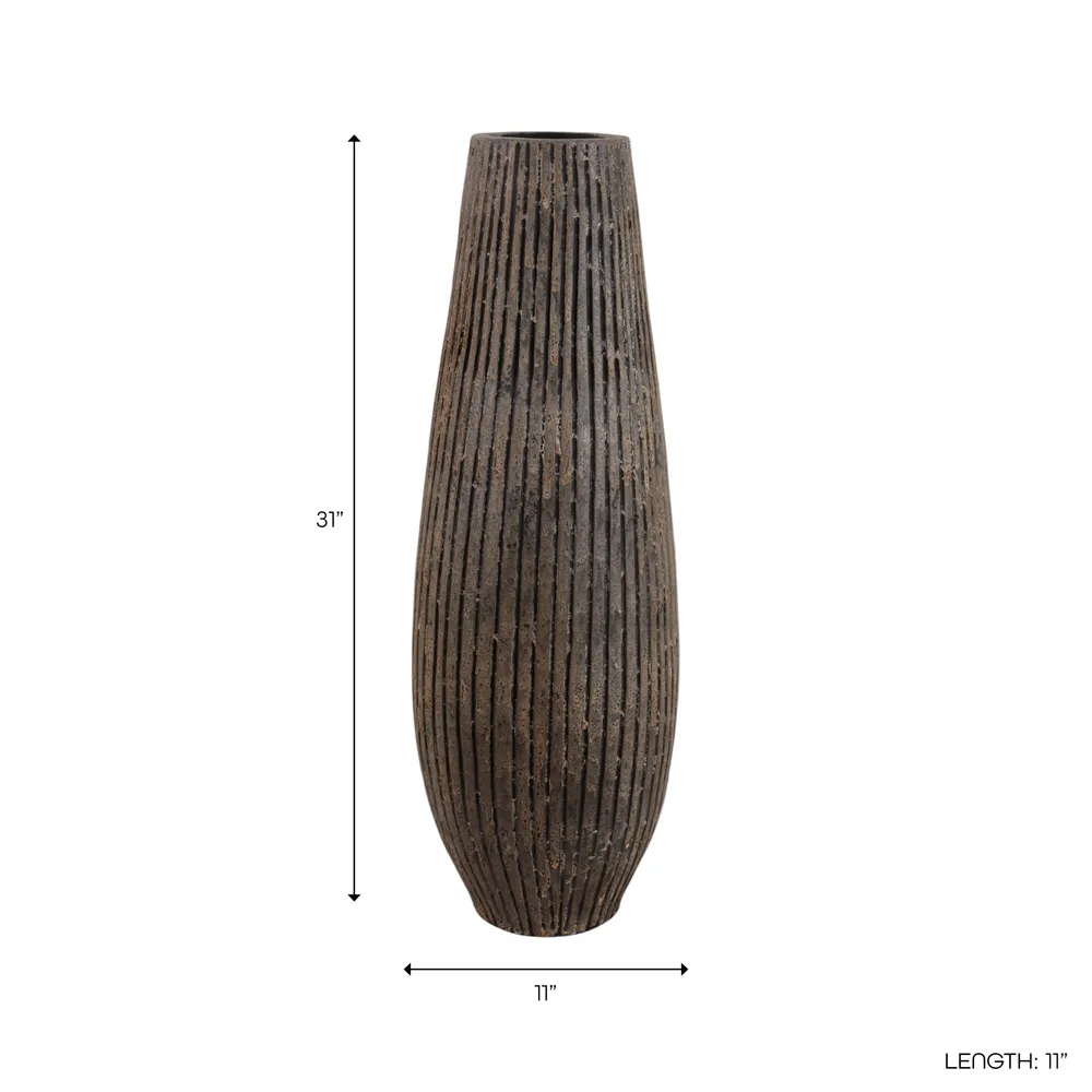 BRAMFORD BLACK VASE 32 (IN)