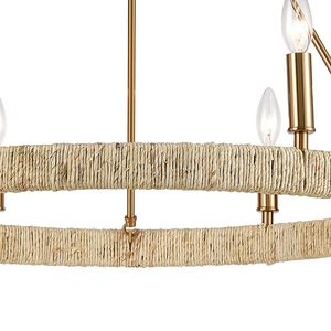 Abaca 27'' Wide 6-Light Chandelier - Satin Brass 3