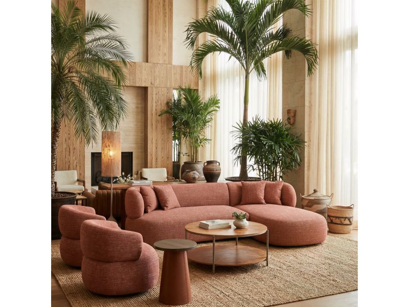 Venezia Chaise Sectional Brown 9