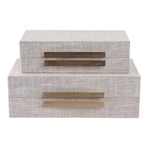HARLANWELL SET OF 2 WHITE BOXES 5 (IN) 6