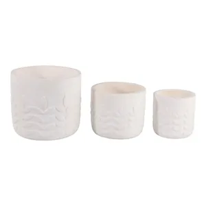 AMBERLEY SET OF 2 WHITE PLANTER 13 (IN) 5
