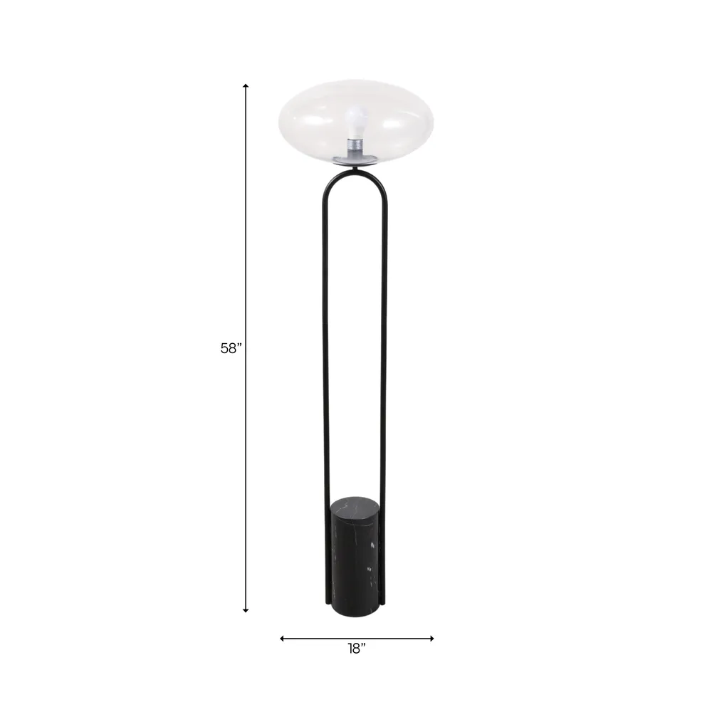 DORSEYOAK BLACK LAMP 58 (IN)