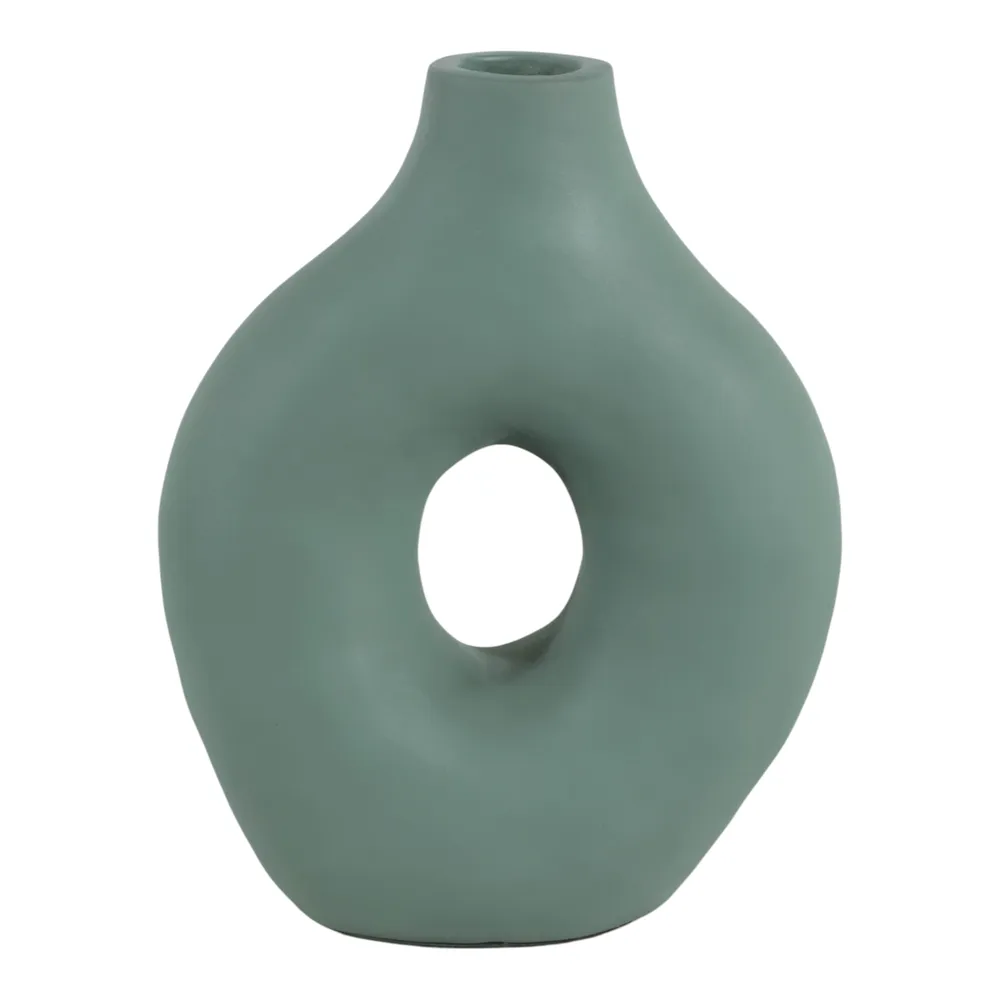 ELROYSHAW GREEN VASE 15 (IN)