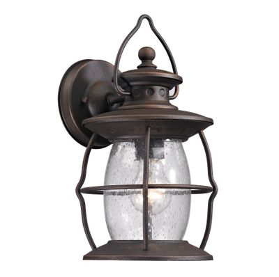 Village Lantern 13″ High 1-Light Outdoor Sconce - Weathered Charcoal